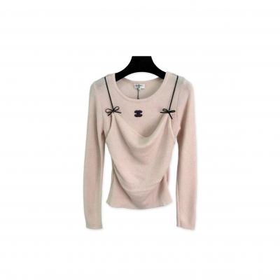 CHANEL FAUX TWO-PIECE KNITWEAR